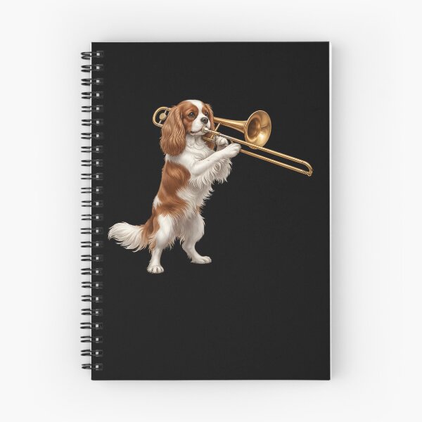 Item preview, Cavalier King Charles Spaniel Playing Trombone Player Trombonist Dog Lover designed and sold by DoodleTortle.