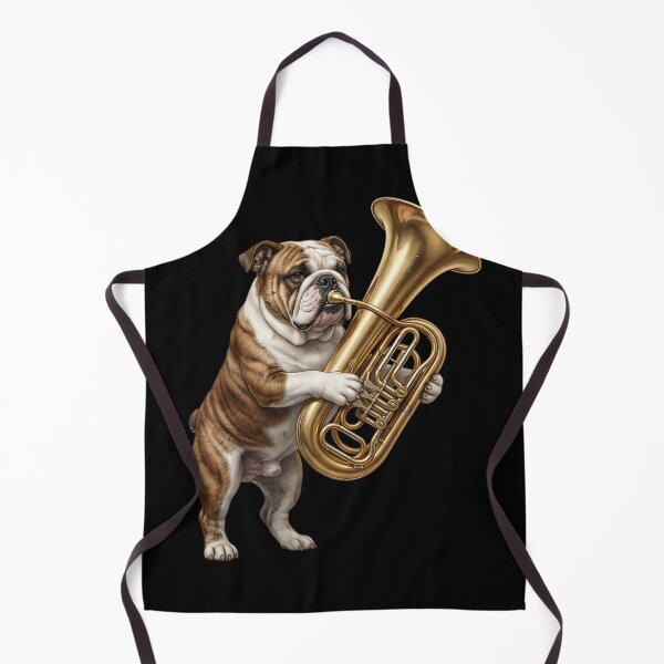 Item preview, Bulldog Playing Tuba Player Tubaist Dog Lover designed and sold by DoodleTortle.