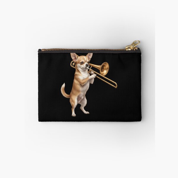Item preview, Chihuahua Playing Trombone Player Trombonist Dog Lover designed and sold by DoodleTortle.