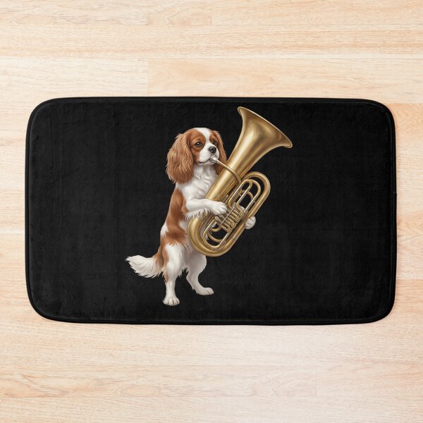 Item preview, Cavalier King Charles Spaniel Playing Tuba Player Tubaist Dog Lover designed and sold by DoodleTortle.