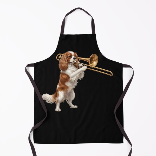 Item preview, Cavalier King Charles Spaniel Playing Trombone Player Trombonist Dog Lover designed and sold by DoodleTortle.