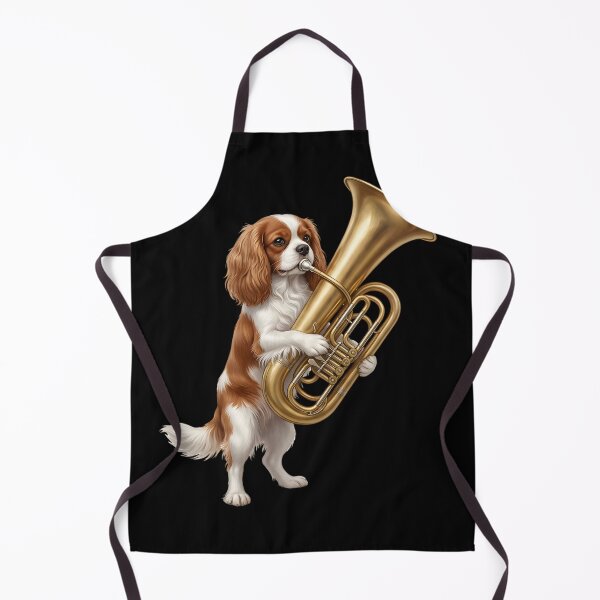 Item preview, Cavalier King Charles Spaniel Playing Tuba Player Tubaist Dog Lover designed and sold by DoodleTortle.
