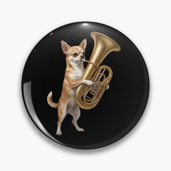 Item preview, Chihuahua Playing Tuba Player Tubaist Dog Lover designed and sold by DoodleTortle.