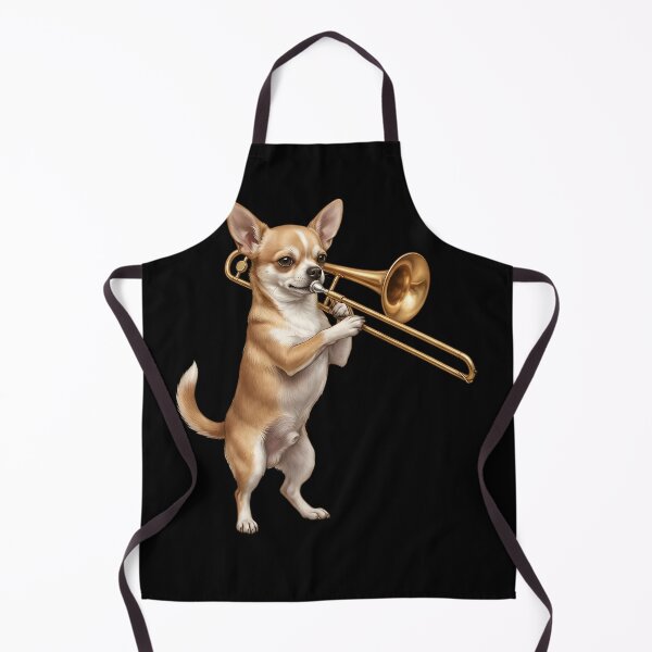 Item preview, Chihuahua Playing Trombone Player Trombonist Dog Lover designed and sold by DoodleTortle.