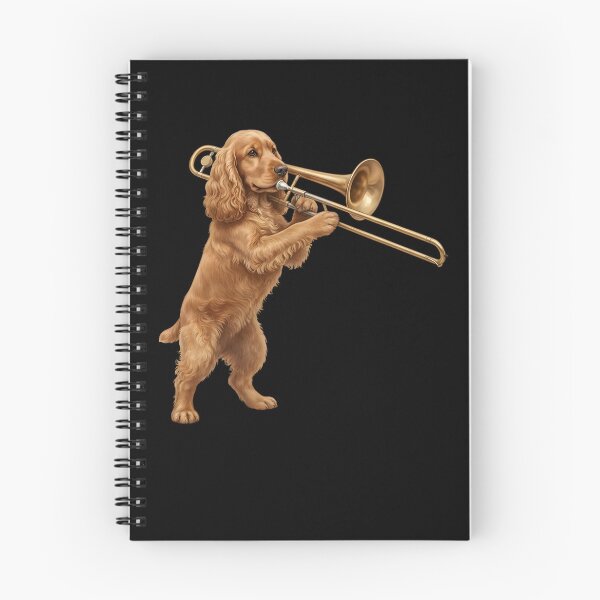 Item preview, Cocker Spaniel Playing Trombone Player Trombonist Dog Lover designed and sold by DoodleTortle.