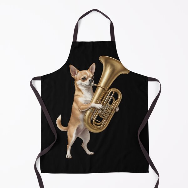 Item preview, Chihuahua Playing Tuba Player Tubaist Dog Lover designed and sold by DoodleTortle.