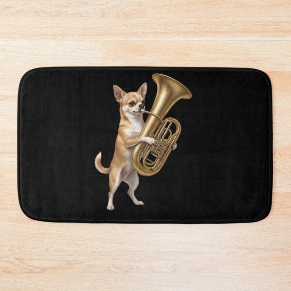 Item preview, Chihuahua Playing Tuba Player Tubaist Dog Lover designed and sold by DoodleTortle.