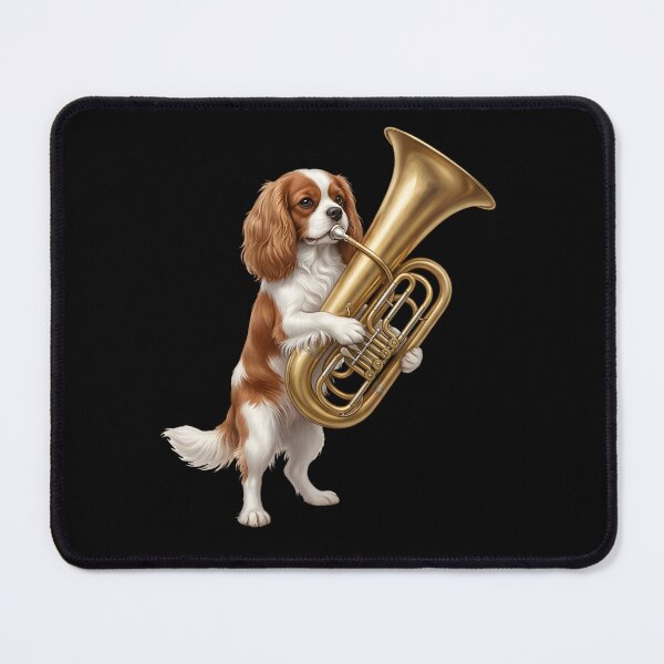 Item preview, Cavalier King Charles Spaniel Playing Tuba Player Tubaist Dog Lover designed and sold by DoodleTortle.