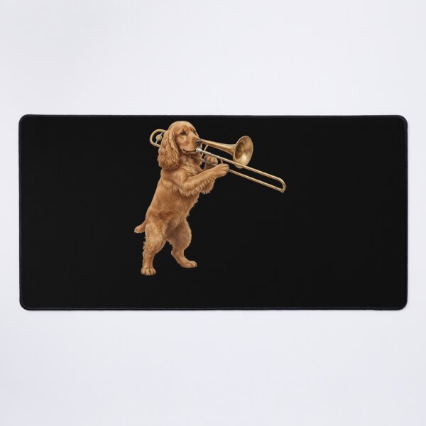 Item preview, Cocker Spaniel Playing Trombone Player Trombonist Dog Lover designed and sold by DoodleTortle.