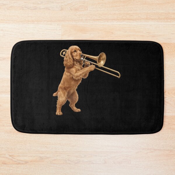 Item preview, Cocker Spaniel Playing Trombone Player Trombonist Dog Lover designed and sold by DoodleTortle.