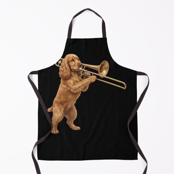 Item preview, Cocker Spaniel Playing Trombone Player Trombonist Dog Lover designed and sold by DoodleTortle.