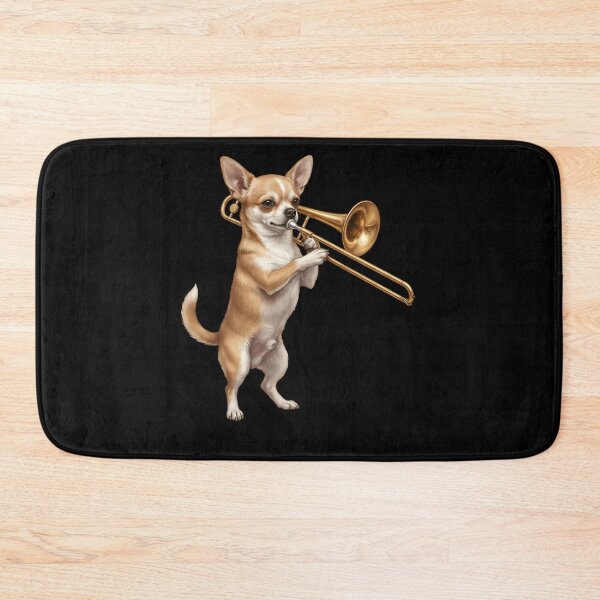 Item preview, Chihuahua Playing Trombone Player Trombonist Dog Lover designed and sold by DoodleTortle.
