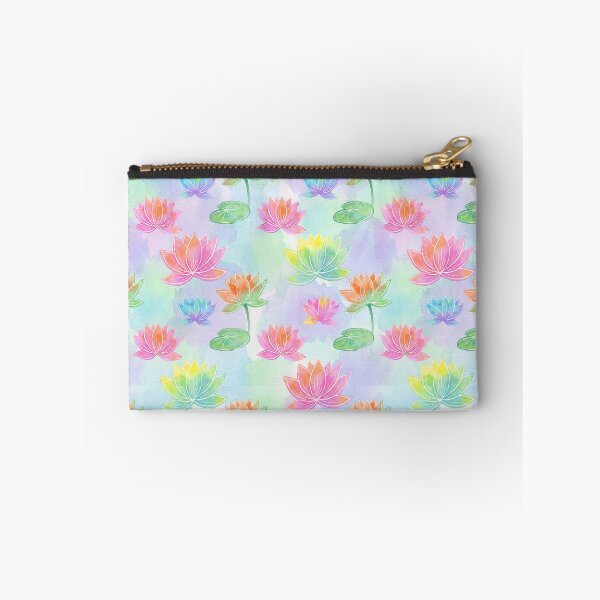 Artikelvorschau, Pastel Watercolour Lotus Flower Pattern entworfen und verkauft von Aurea Geometry.