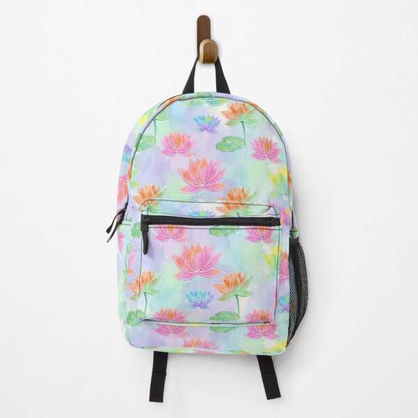 Item preview, Pastel Watercolour Lotus Flower Pattern designed and sold by Aurea Geometry.