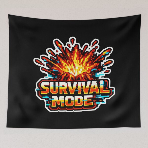 Item preview, Pixel Survival Mode Gaming Retro Pixel Art designed and sold by SplashTastic.