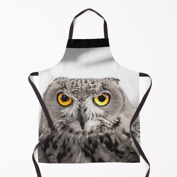 Item preview, Stunning Owl Portrait with Golden Eyes - Selective Color Wildlife Art designed and sold by AbulailArt.