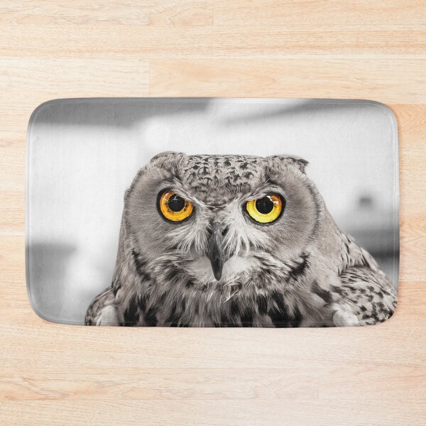 Item preview, Stunning Owl Portrait with Golden Eyes - Selective Color Wildlife Art designed and sold by AbulailArt.