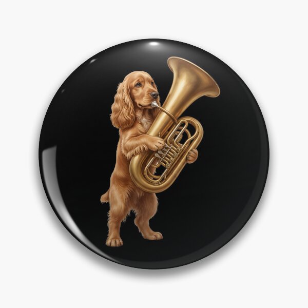 Item preview, Cocker Spaniel Playing Tuba Player Tubaist Dog Lover designed and sold by DoodleTortle.