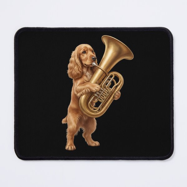 Item preview, Cocker Spaniel Playing Tuba Player Tubaist Dog Lover designed and sold by DoodleTortle.