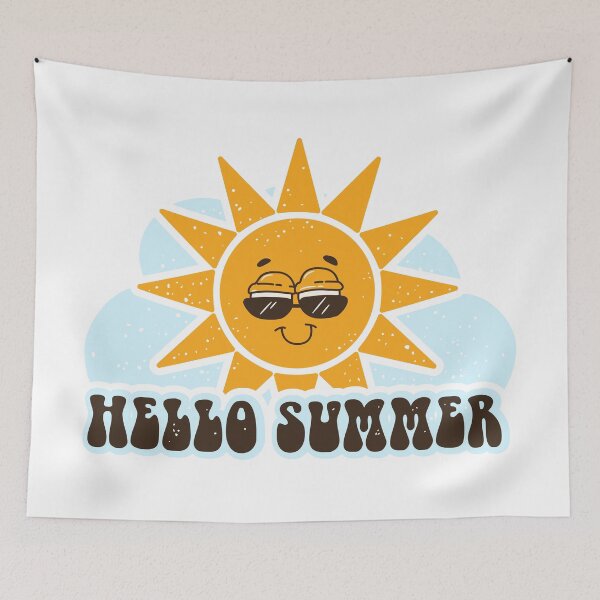 Item preview, Hello Summer inscription, Sun in glasses designed and sold by CHERRY--SHOP.
