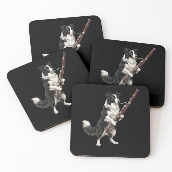 Item preview, Border Collie Playing Bassoon Player Bassoonist Dog Lover designed and sold by TerryConnells.