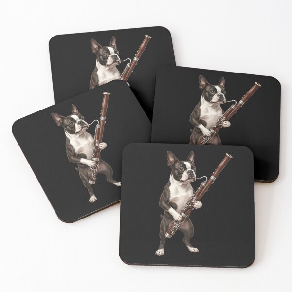Item preview, Boston Terrier Playing Bassoon Player Bassoonist Dog Lover designed and sold by TerryConnells.