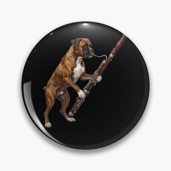 Item preview, Boxer Dog Playing Bassoon Player Bassoonist Dog Lover designed and sold by TerryConnells.
