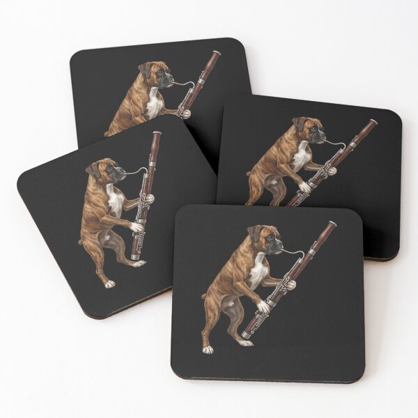 Item preview, Boxer Dog Playing Bassoon Player Bassoonist Dog Lover designed and sold by TerryConnells.