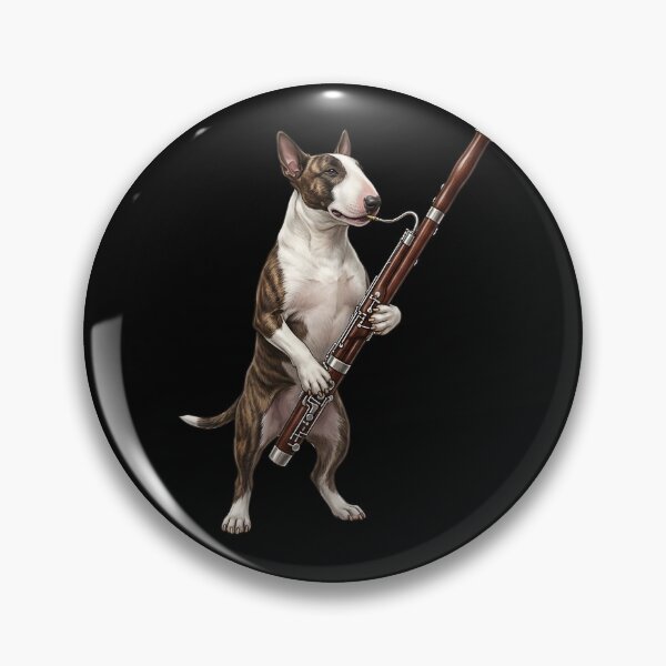 Item preview, Bull Terrier Playing Bassoon Player Bassoonist Dog Lover designed and sold by TerryConnells.