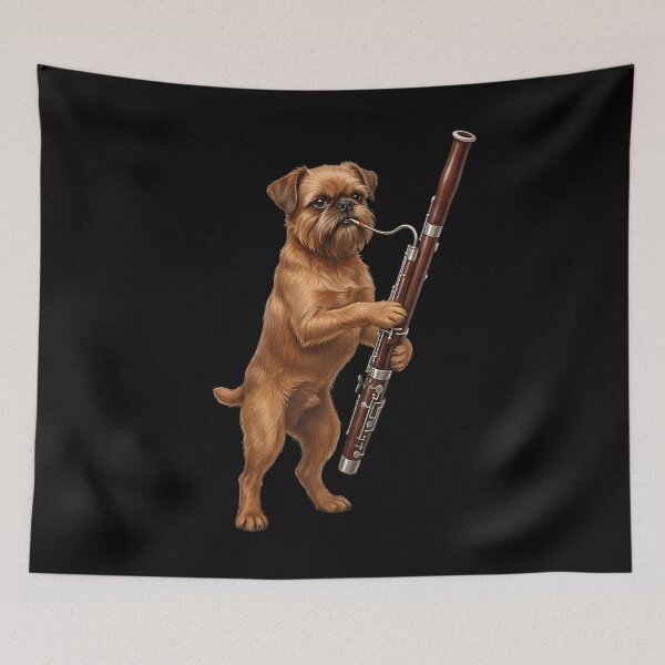 Item preview, Brussels Griffon Playing Bassoon Player Bassoonist Dog Lover designed and sold by TerryConnells.