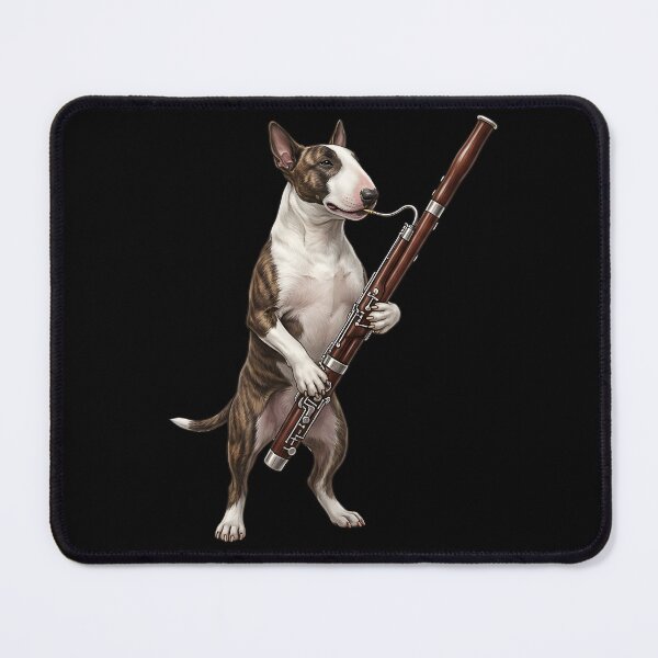 Item preview, Bull Terrier Playing Bassoon Player Bassoonist Dog Lover designed and sold by TerryConnells.
