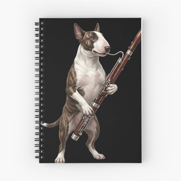 Item preview, Bull Terrier Playing Bassoon Player Bassoonist Dog Lover designed and sold by TerryConnells.