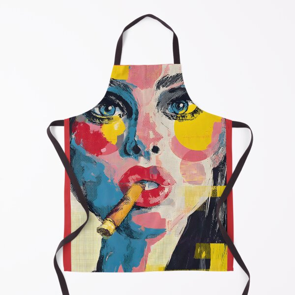 Item preview, Embrace Bold Beauty with a Vibrant Woman and Her Edgy Cigar Moment designed and sold by OlfactoART Studio.