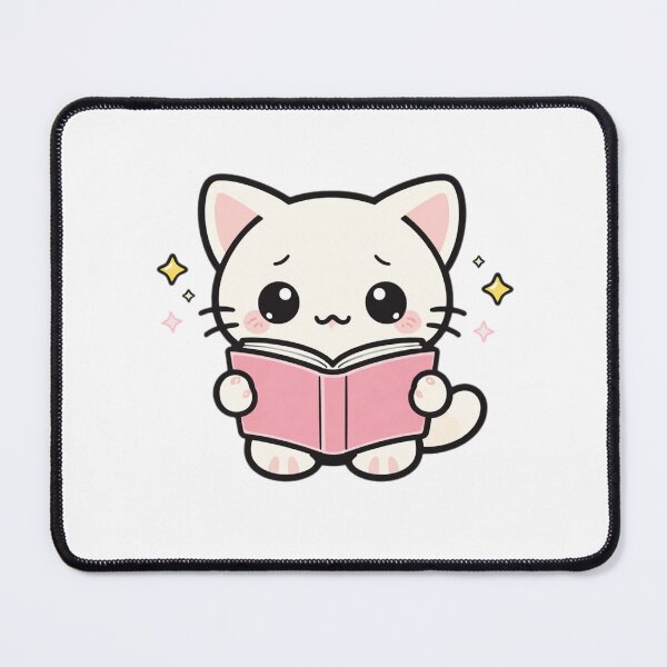 Item preview, Reading Cat Sticker – Cute Kawaii Book Lover Cat Aesthetic designed and sold by TinyEmotionCo.