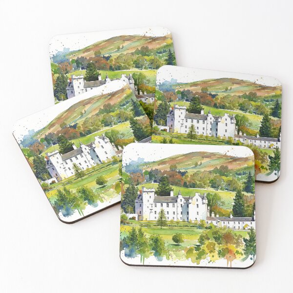 Item preview, Watercolour illustration of Blair Castle, Highlands, Scotland designed and sold by davidelder.