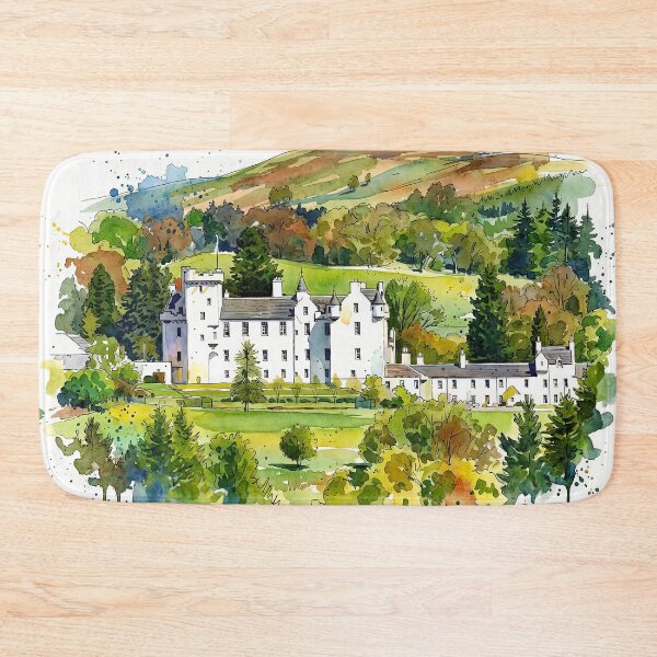 Item preview, Watercolour illustration of Blair Castle, Highlands, Scotland designed and sold by davidelder.