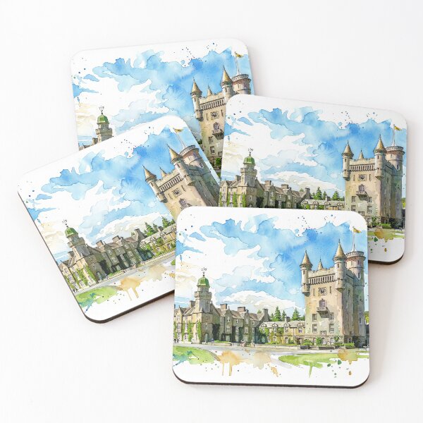 Item preview, Watercolour illustration of Balmoral Castle, Highlands, Scotland designed and sold by davidelder.
