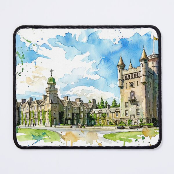 Item preview, Watercolour illustration of Balmoral Castle, Highlands, Scotland designed and sold by davidelder.