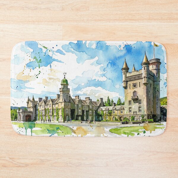 Item preview, Watercolour illustration of Balmoral Castle, Highlands, Scotland designed and sold by davidelder.