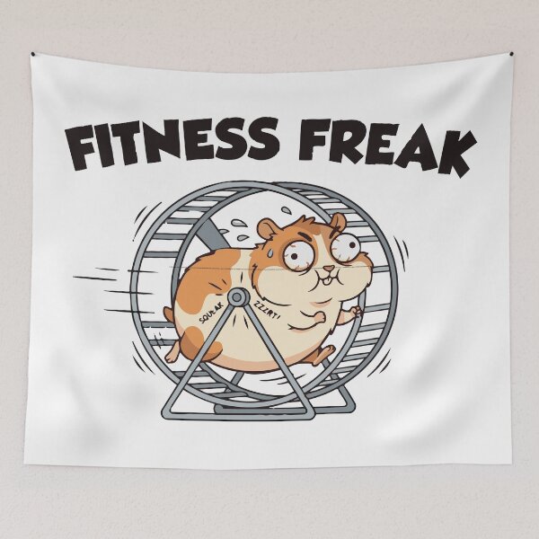 Item preview, 3 AM Fitness Freak Funny Hamster Marathon designed and sold by Petzzz.