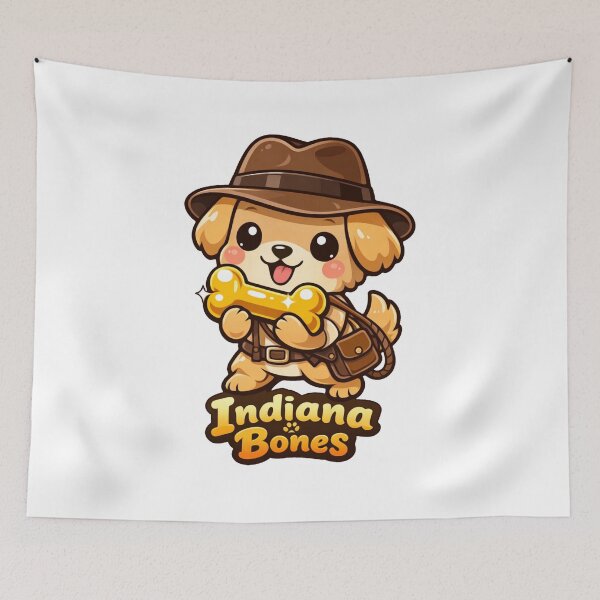 Item preview, Indiana Bones Dog Adventure Parody Art designed and sold by SketchOnScreen.