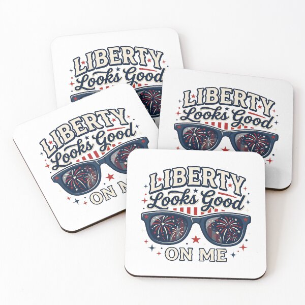 Item preview, Liberty Looks Good on Me – Retro 4th of July Sunglasses Design designed and sold by relso.