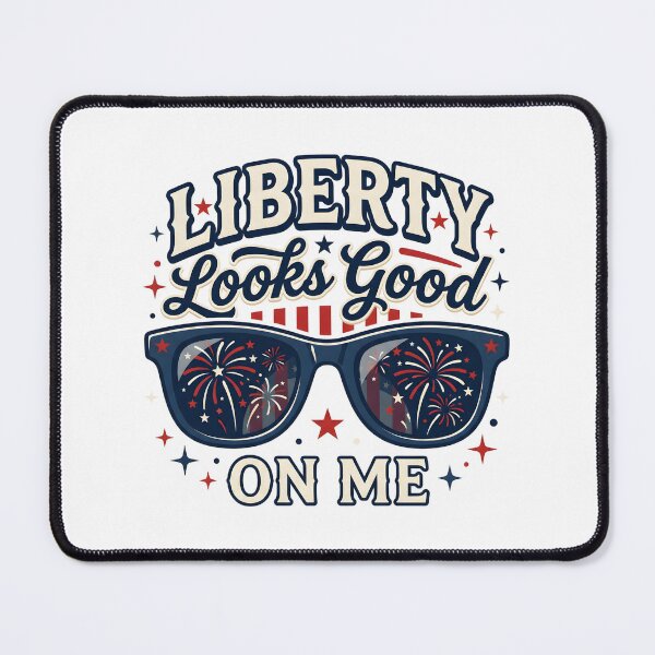 Item preview, Liberty Looks Good on Me – Retro 4th of July Sunglasses Design designed and sold by relso.