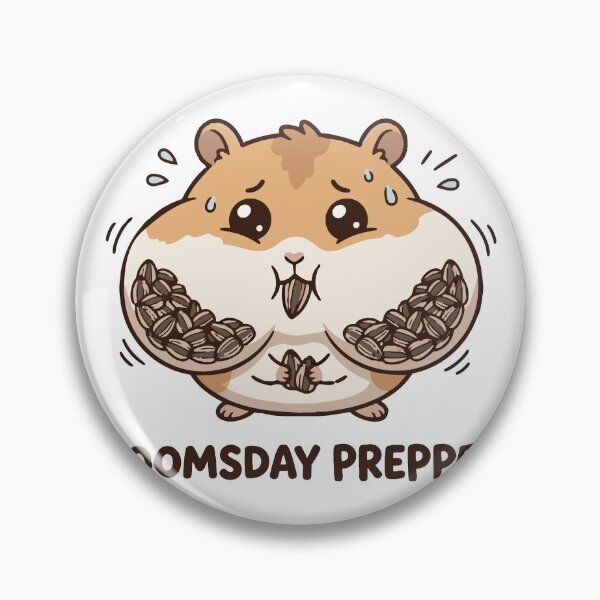 Item preview, Doomsday Prepper Stuffed Cheeks Funny Hamster designed and sold by Petzzz.