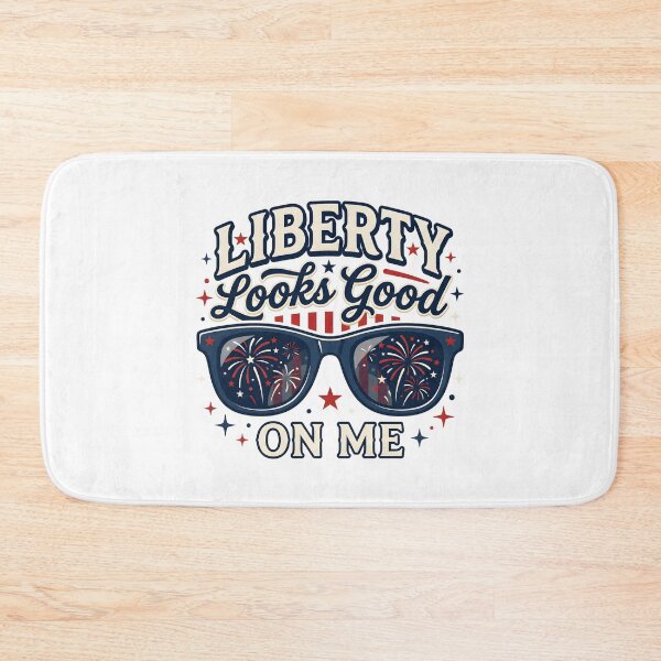 Item preview, Liberty Looks Good on Me – Retro 4th of July Sunglasses Design designed and sold by relso.