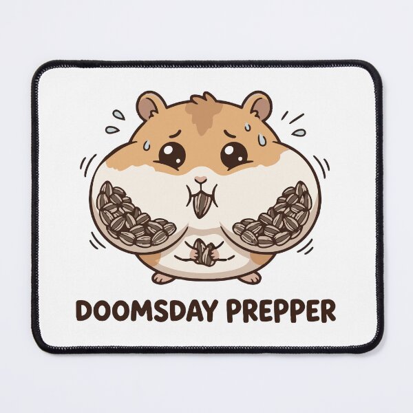 Item preview, Doomsday Prepper Stuffed Cheeks Funny Hamster designed and sold by Petzzz.