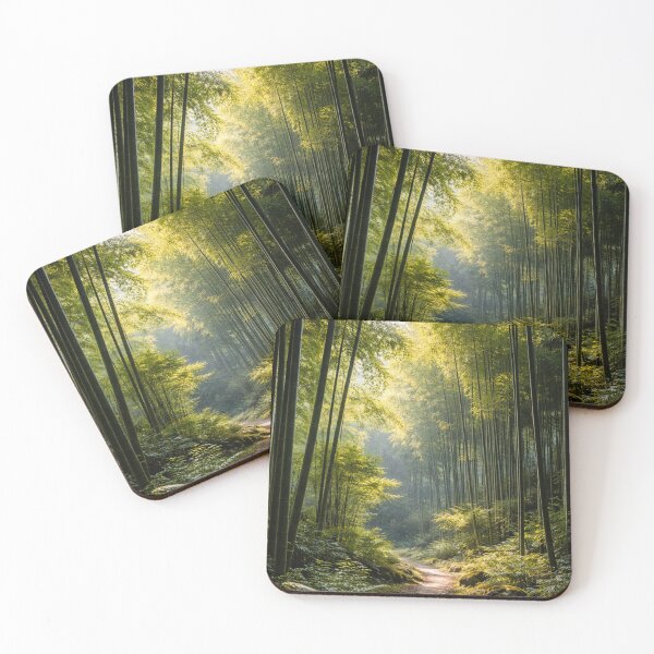 Item preview, Illuminated path among bamboo trees designed and sold by JuViRo.