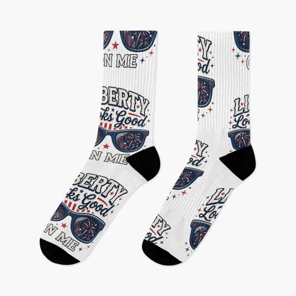 Item preview, Liberty Looks Good on Me – Retro 4th of July Sunglasses Design designed and sold by relso.