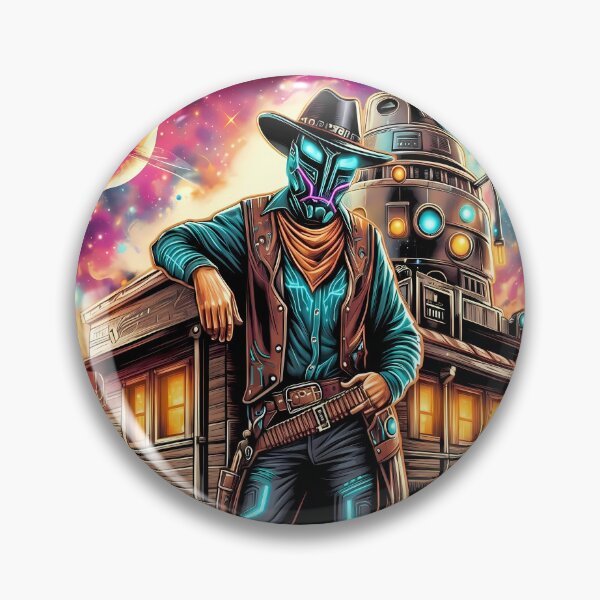 Item preview, Guardian of the Galactic Frontier - Cosmic Cowboy designed and sold by Art-Arcade6.