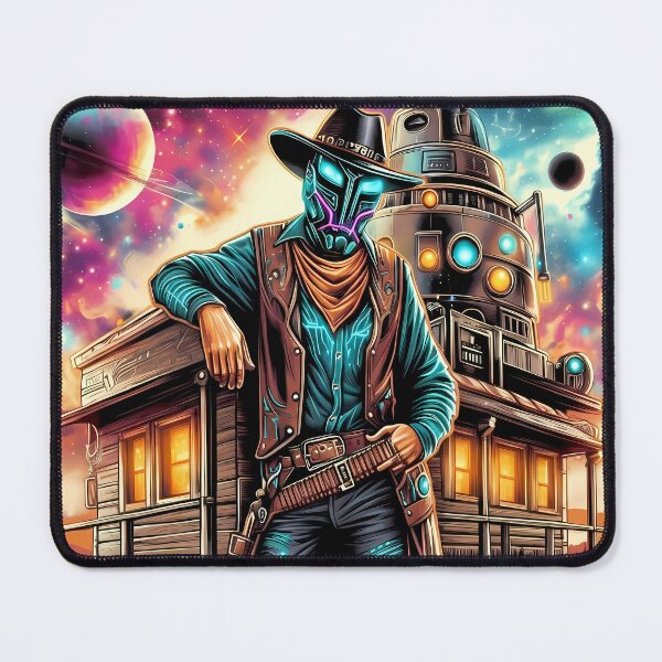 Item preview, Guardian of the Galactic Frontier - Cosmic Cowboy designed and sold by Art-Arcade6.